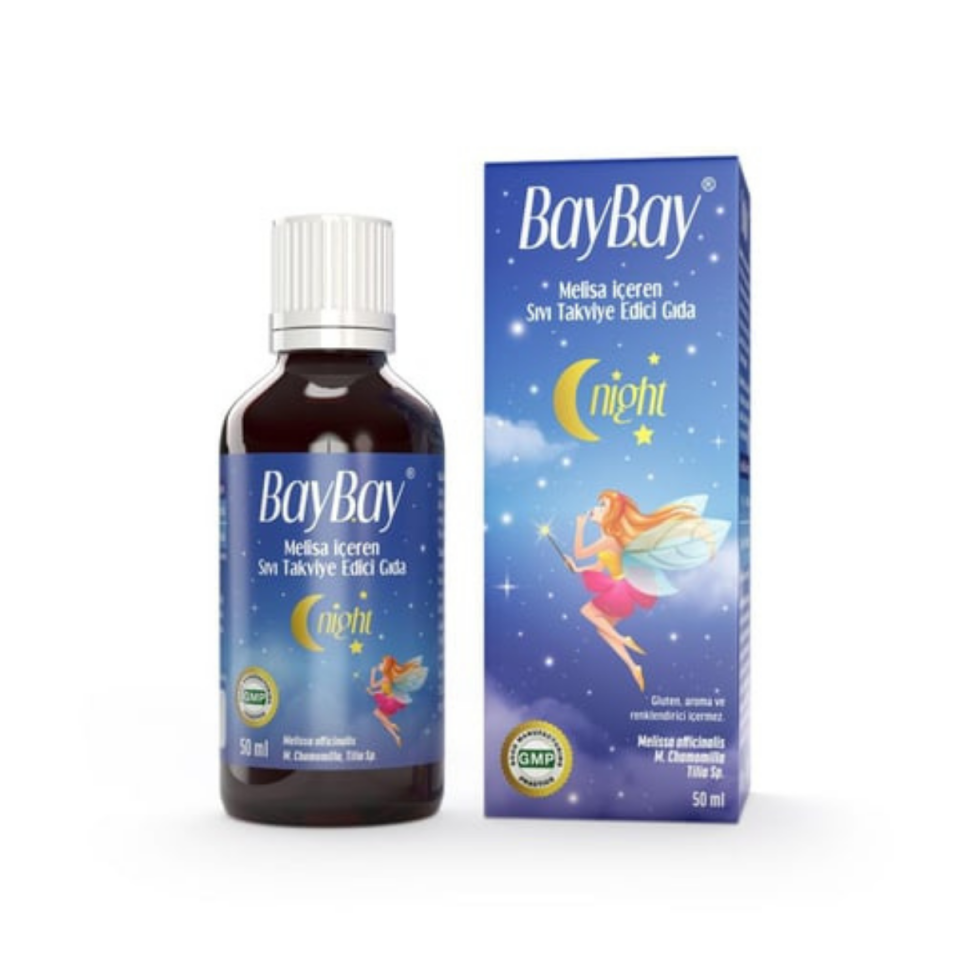 Baybay Night Melisa İçeren Bitkisel Damla 50 ml