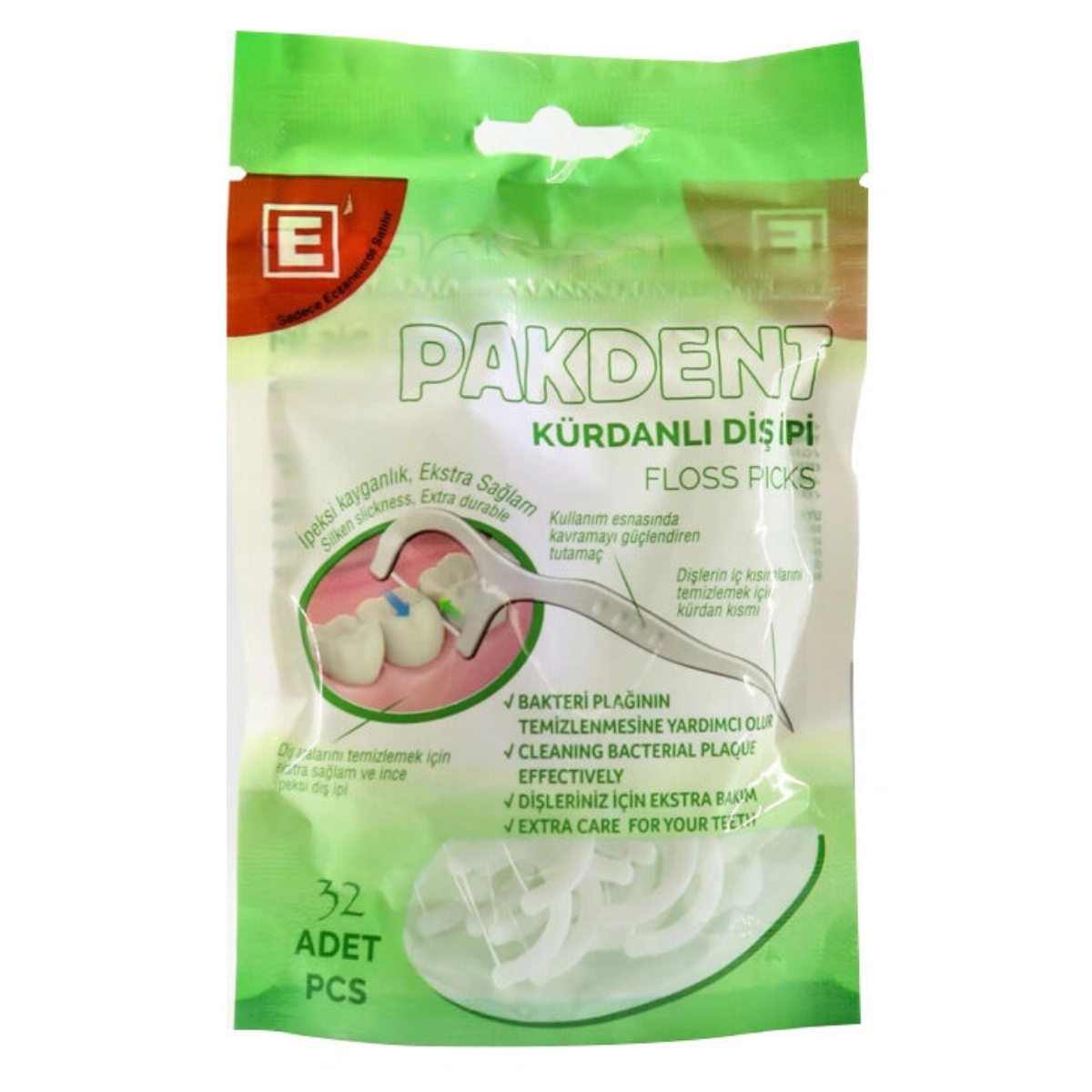 Pakdent Kürdanlı Diş İpi 32'li