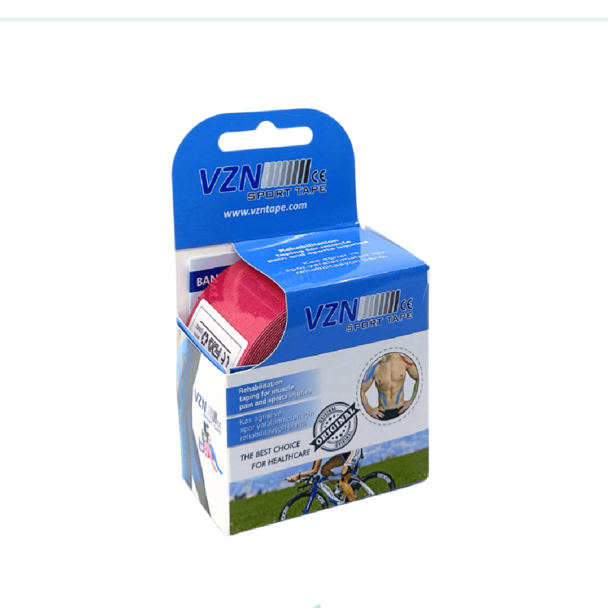Vzn 5cmx5m Kinesio Sporcu Ağrı Bandı Kırmızı
