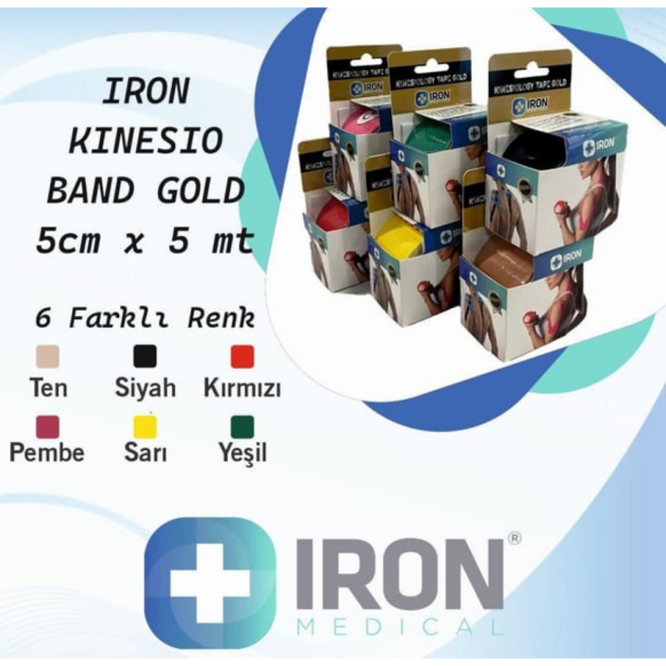 IRON Kinesio Tape Ağrı Bandı 5 cm x 5 m - Ten Rengi