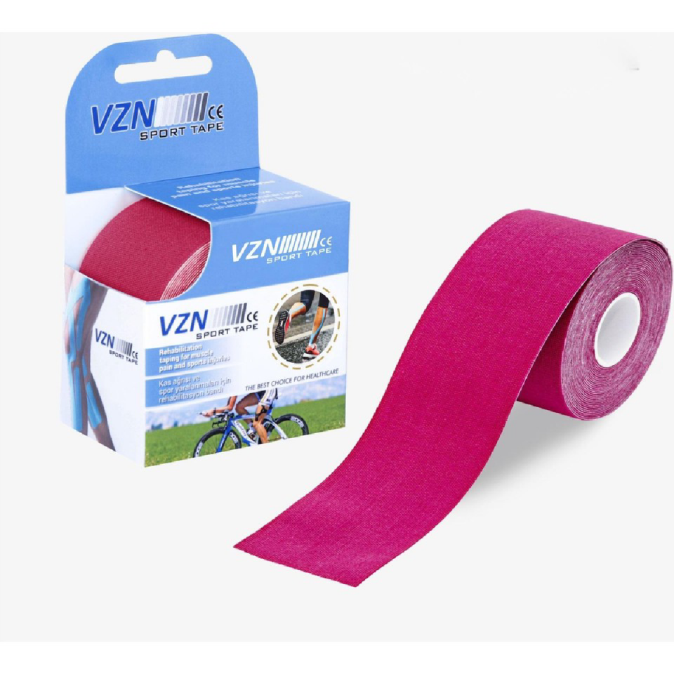 Vzn 5cmx5m Kinesio Sporcu Ağrı Bandı Pembe