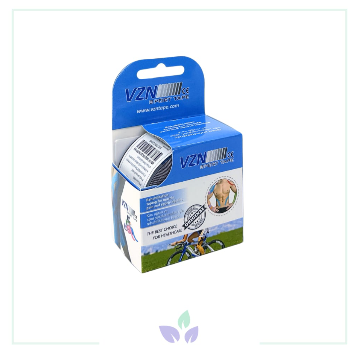 Vzn 5cmx5m Kinesio Sporcu Ağrı Bandı Siyah