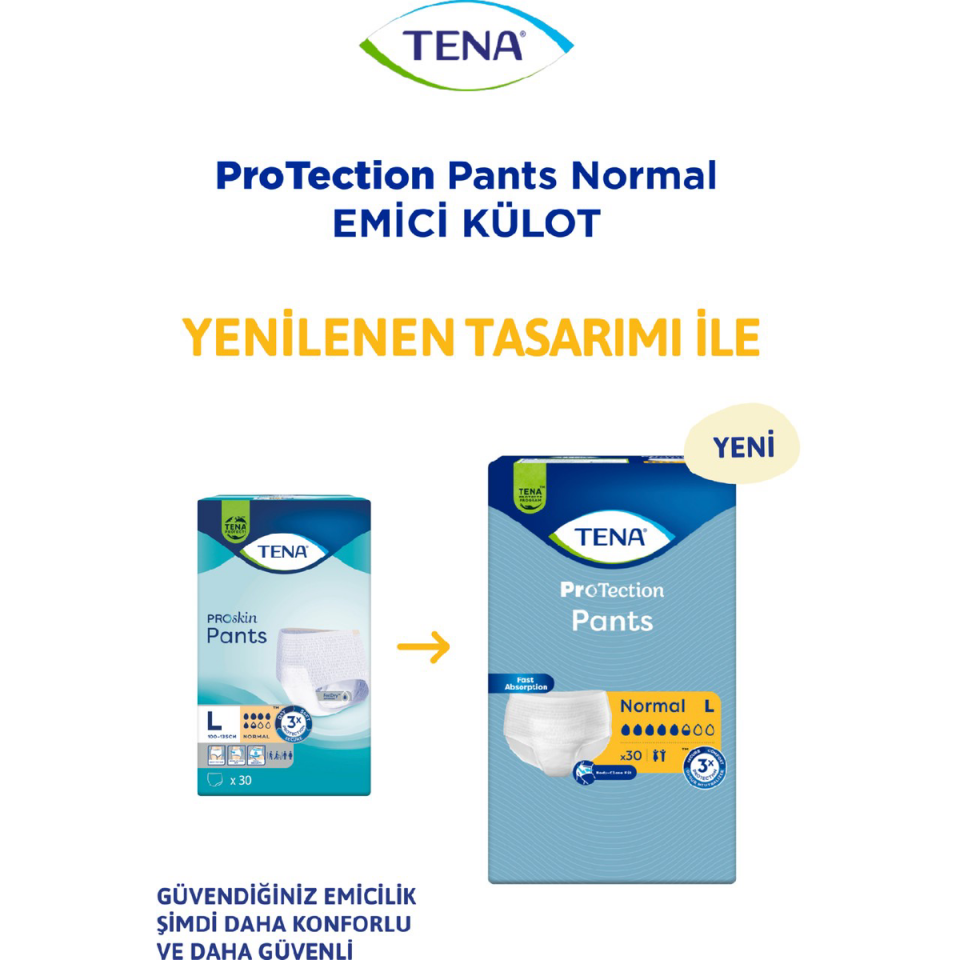Tena ProTection Pants Normal Emici Külot Büyük Boy L 30'lu Hasta Bezi