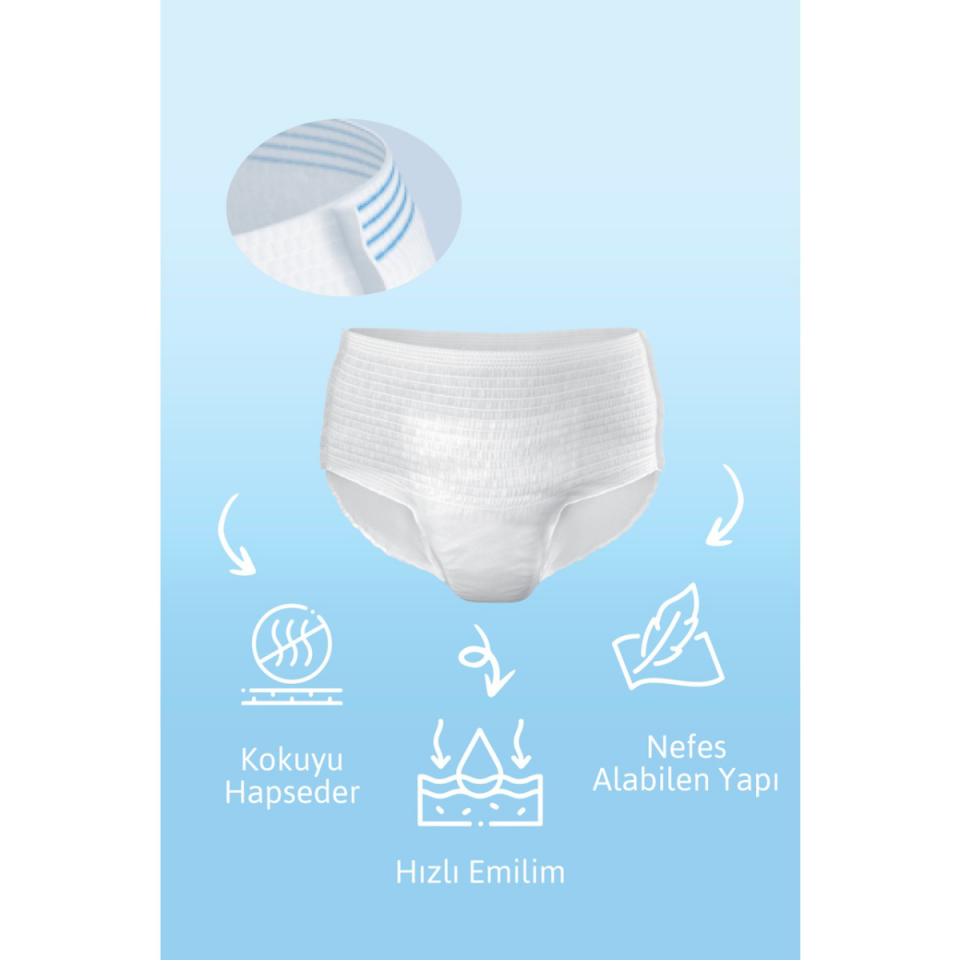 Tena ProTection Pants Normal Emici Külot Büyük Boy L 30'lu Hasta Bezi