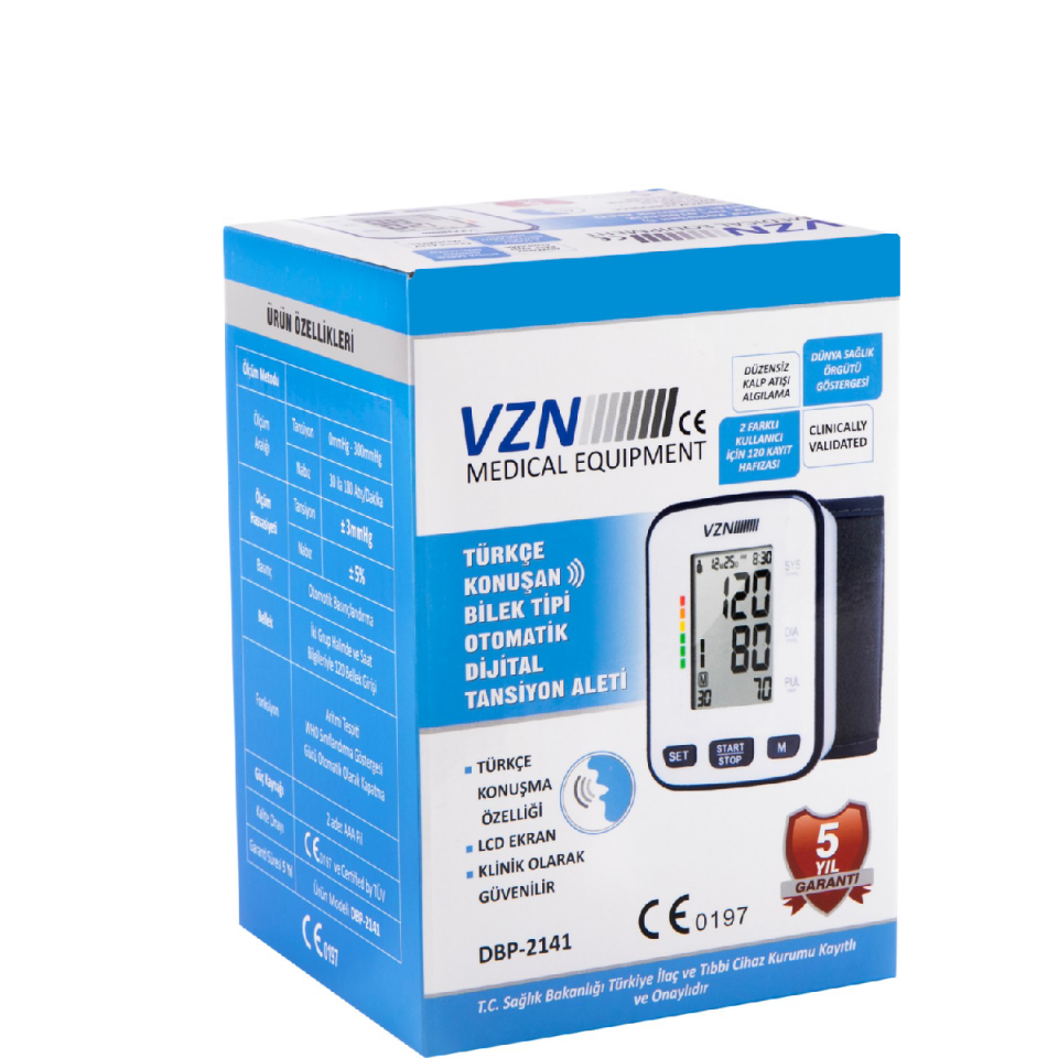 Vzn DBP-2141 Bilekten Konuşan Dijital Tansiyon Aleti