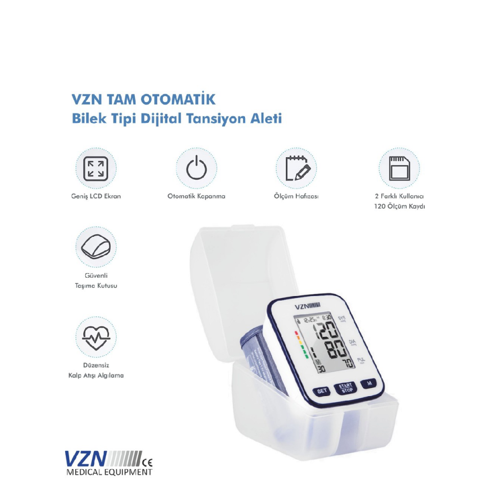 Vzn DBP-2141 Bilekten Konuşan Dijital Tansiyon Aleti