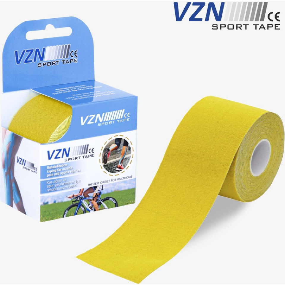 Vzn 5cmx5m Kinesio Sporcu Ağrı Bandı Sarı