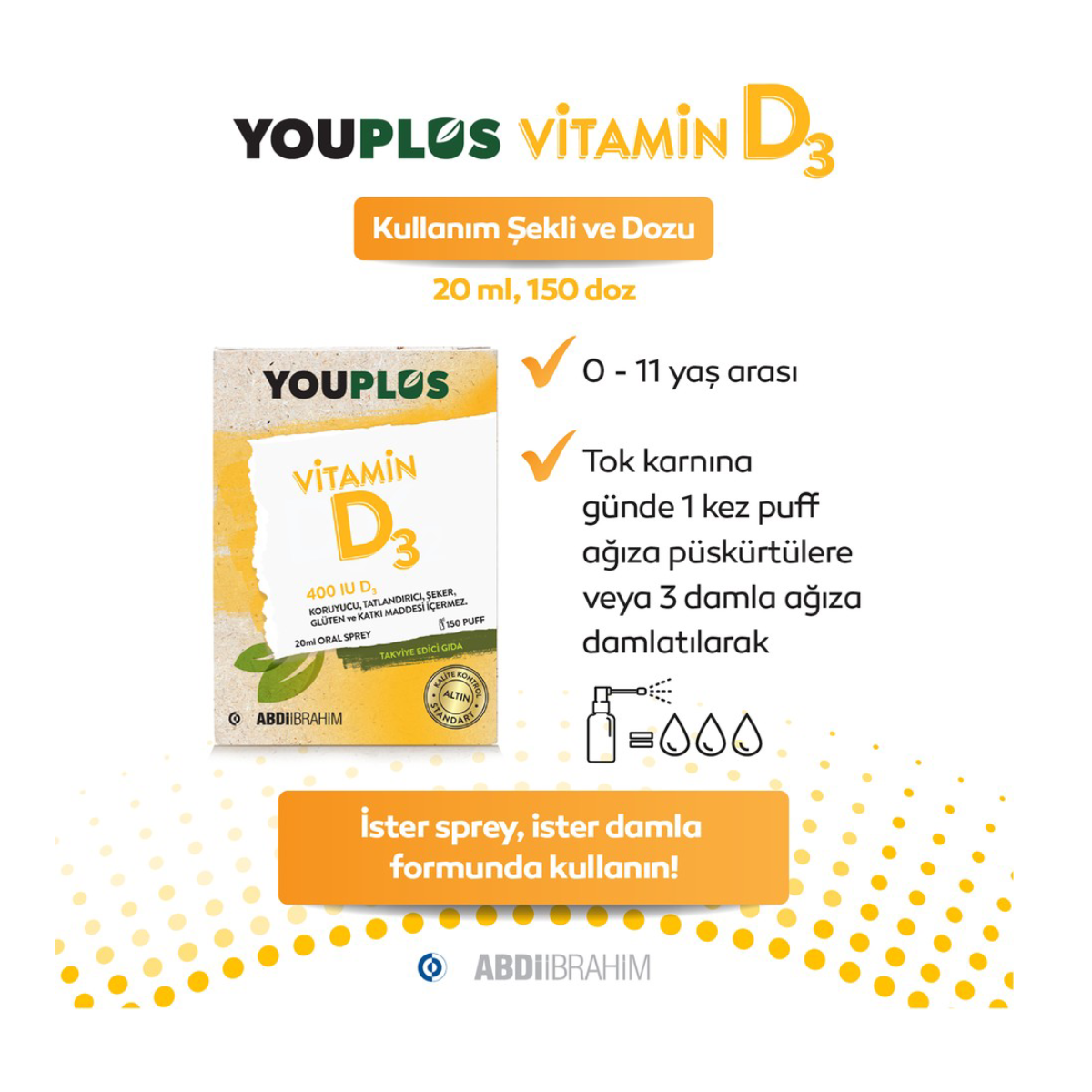 Youplus Vitamin D3 Oral Sprey 20 ml