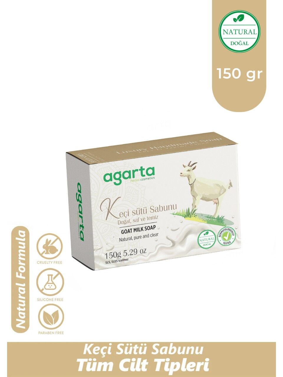 Agarta Doğal El Yapımı Keçi Sütü Sabunu 150 gr