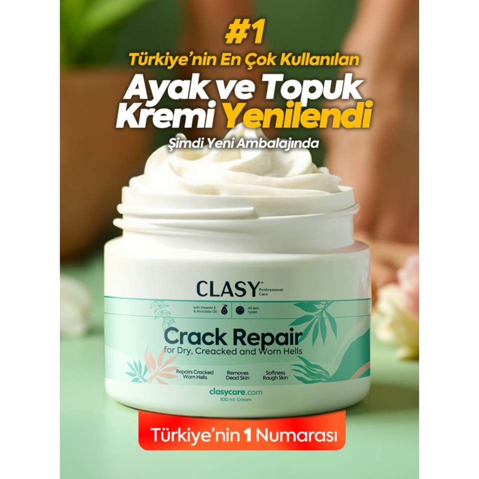 Clasy Care Ayak ve Topuk Çatlak Onarıcı Krem 100 ml