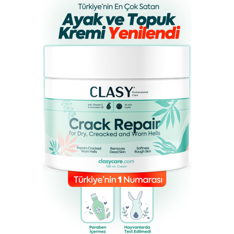 Clasy Care Ayak ve Topuk Çatlak Onarıcı Krem 100 ml