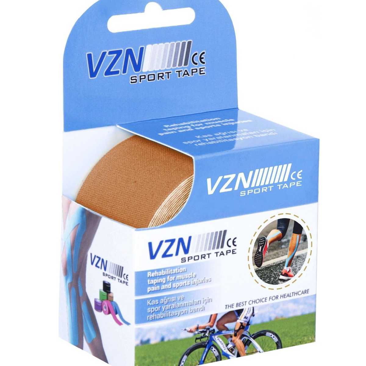 Vzn 5cmx5m Kinesio Sporcu Ağrı Bandı Ten