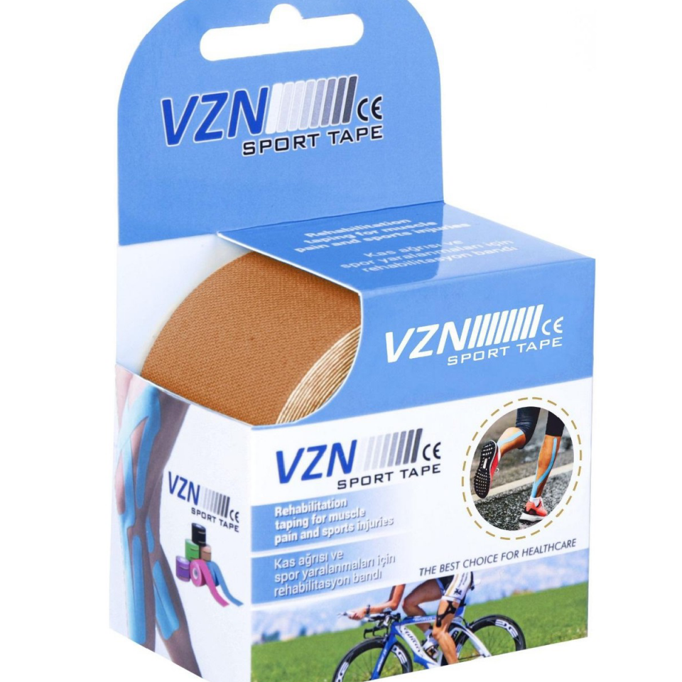 Vzn 5cmx5m Kinesio Sporcu Ağrı Bandı Ten