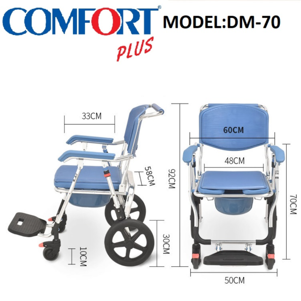Comfort Plus Dm-70 Banyo ve Tuvalet Özellikli Tekerlekli Sandalye