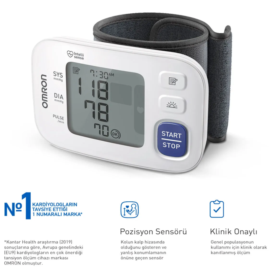 Omron RS4 HEM-6181-E Intellisense Bilekten Dijital Tansiyon Aleti