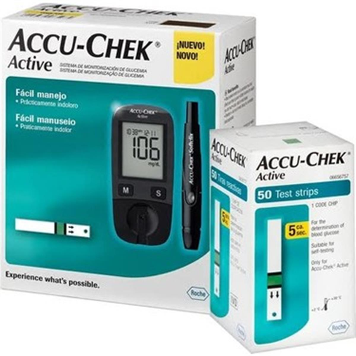Accu-Chek Active Şeker Ölçüm Cihazı + Strip 50 Adet