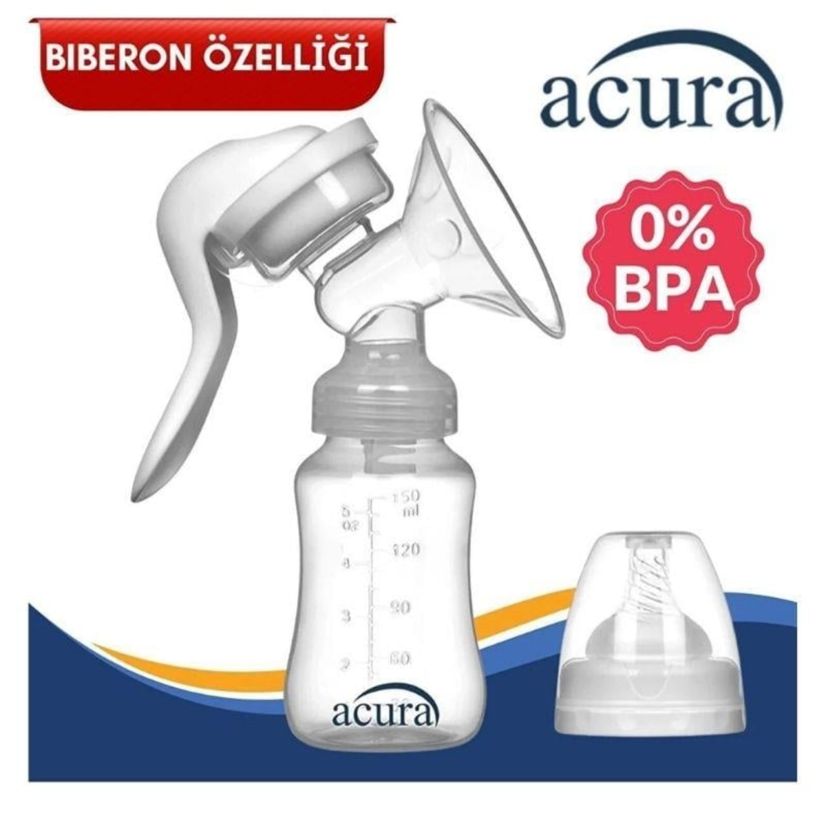 Acura AC-3000 Masaj ve Biberon Özellikli Manuel Göğüs Pompası