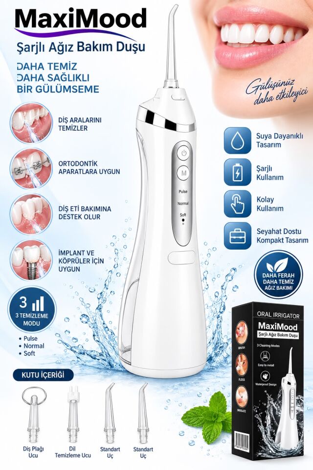 Maximood Şarjlı Ağız Bakım Duşu