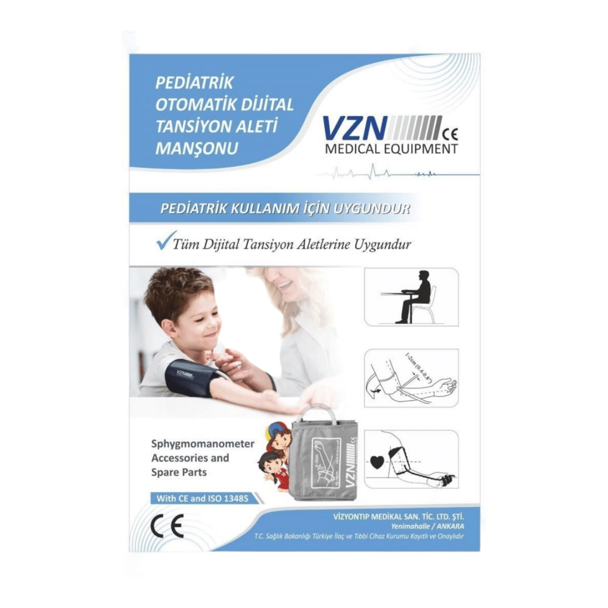 VZN Çocuk Tansiyon Aleti Manşonu (10-19cm)