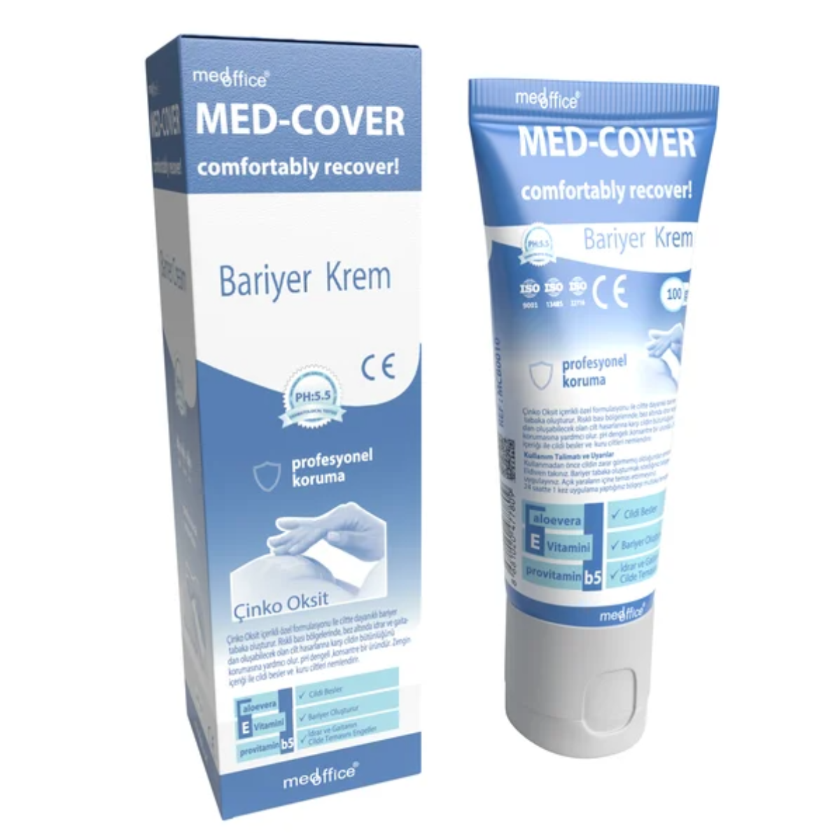 Med-Cover Çinko Oksitli Bariyer Krem 100 gr – Yara ve Tahriş Önleyici Nemlendirici Krem