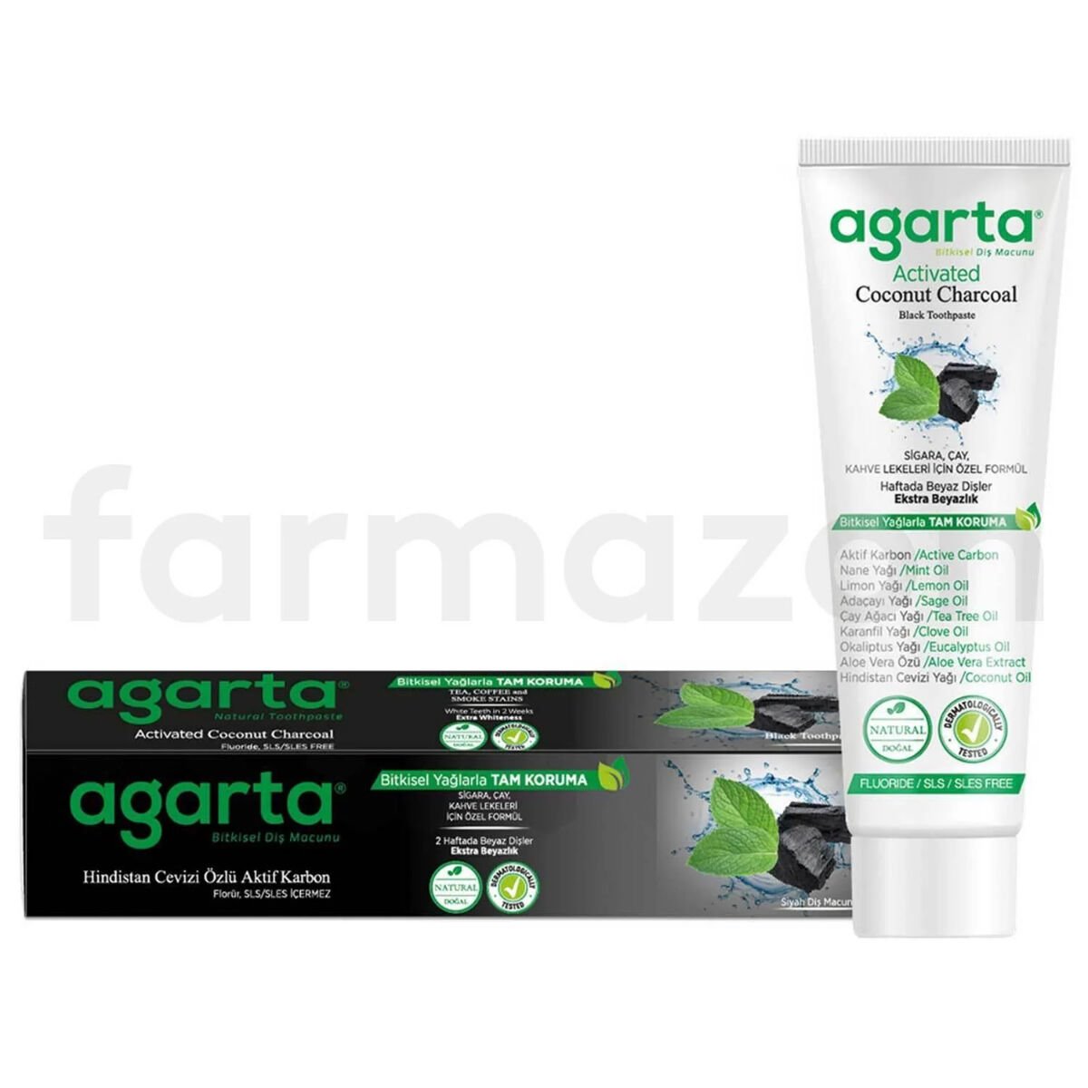 Agarta Hindistan Ceviz Aktif Karbonlu Diş Macunu 100 ml