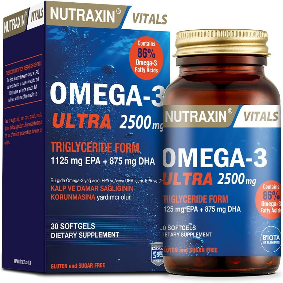 Nutraxin Vitals Omega-3 Ultra 2500 mg 30 Softgel