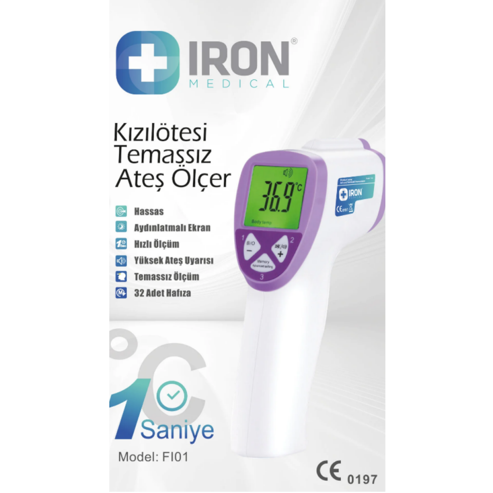 Iron Dijital Temassız Ateş Ölçer
