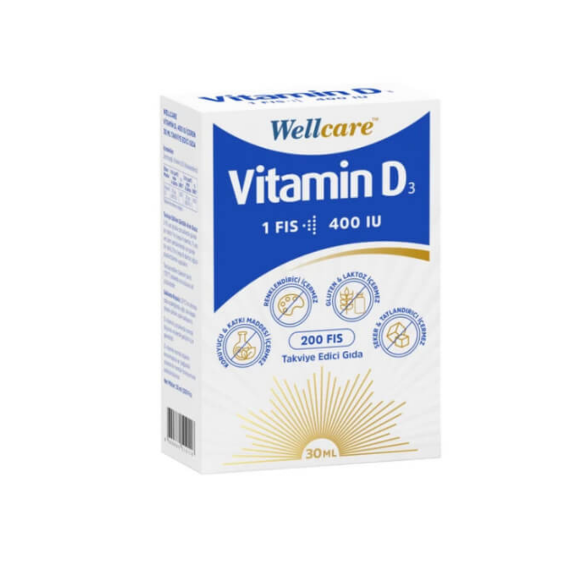 Wellcare Vitamin D3 400 IU 30 ml