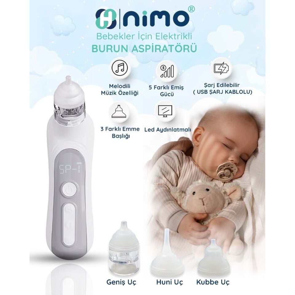 Nimo Bebekler İçin Elektrikli Burun Aspiratörü